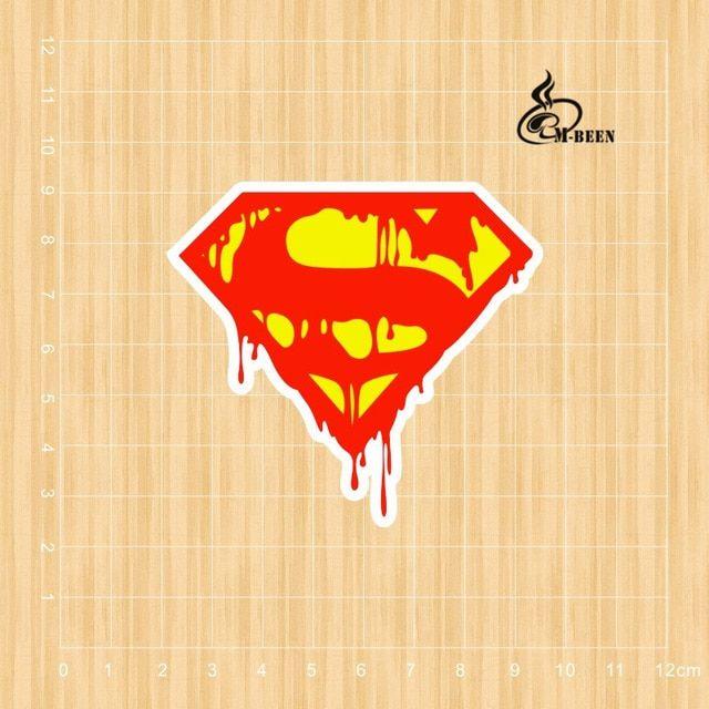 Graffiti Superhero Logo - Drop blood the superman logo spoof sticker waterproof graffiti ...