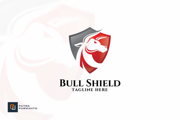 Bull Shield Logo - Bull Shield - Logo Template by putra_purwanto on Envato Elements