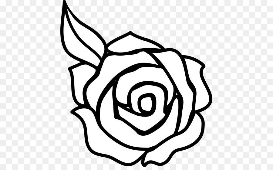 Black and White Rose Logo - rose outline clipart rose outline drawing clip art black and white ...