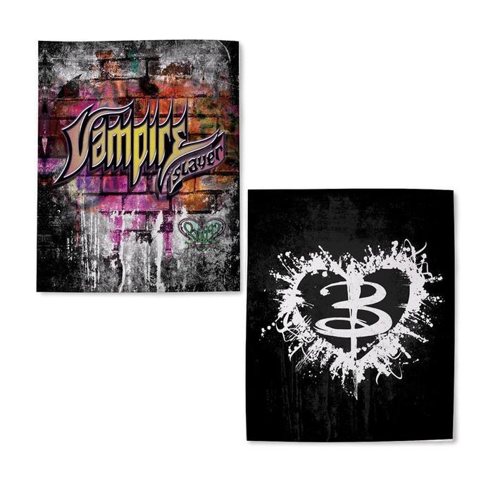 Graffiti Superhero Logo - Buffy the Vampire Slayer Graffiti Heart Blanket