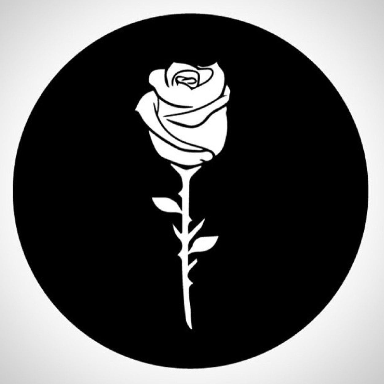 Black and White Rose Logo - Rose London