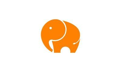 Elephant Head Logo - Orange Elephant Logo | elephants | Pinterest | Elephant logo, Logo ...
