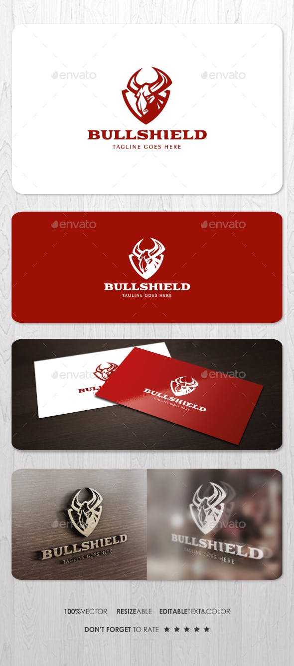 Bull Shield Logo - Bull Shield Logo by ashenterprise | GraphicRiver