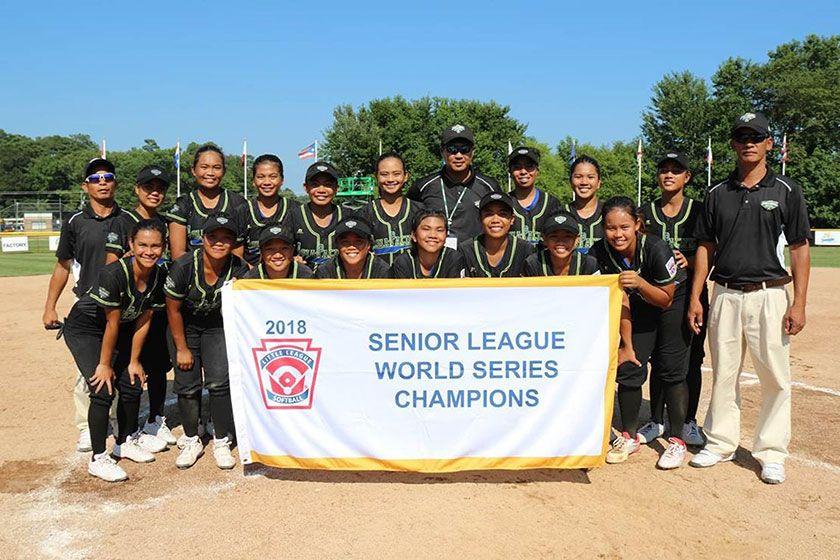 Softball Champs Baseball Logo - Philippine Little League softball team hits 'home run' in US