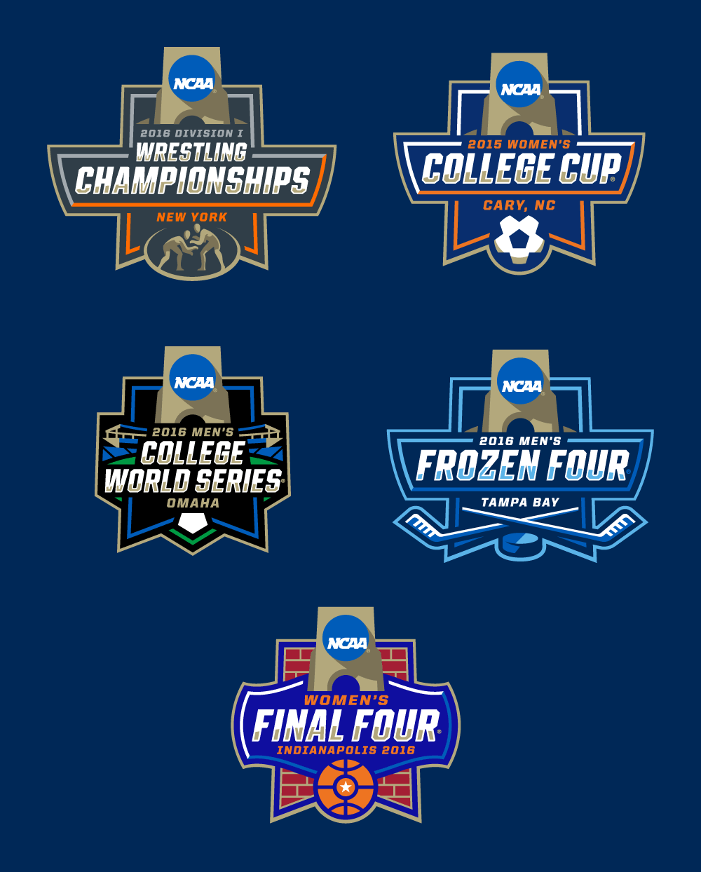 NCAA College Sports Logo - Brand New: New Logos for NCAA Championships by Joe Bosack & Co