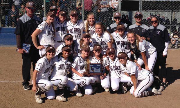 Softball Champs Baseball Logo - CCS softball: Gatorade bath a first for St. Francis coach