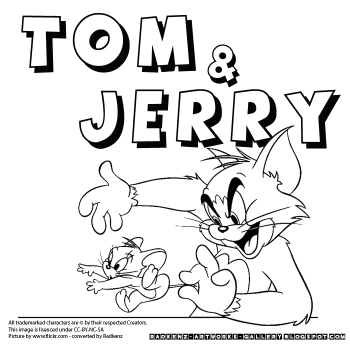 Tom and Jerry Logo - Radkenz Artworks Gallery: Tom and Jerry logo coloring page