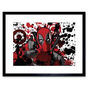 Graffiti Superhero Logo - Deadpool Graffiti Superhero Framed Art Print | eBay