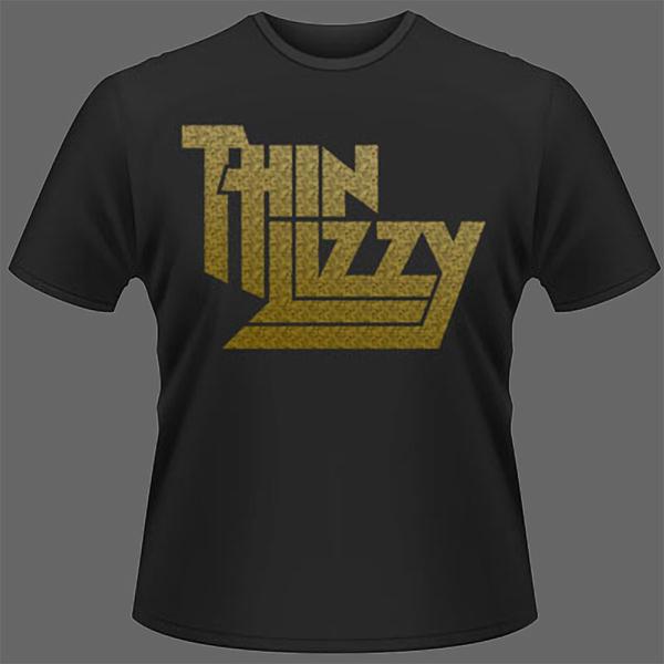 Gray and Gold Logo - Thin Lizzy Logo (T Shirt)