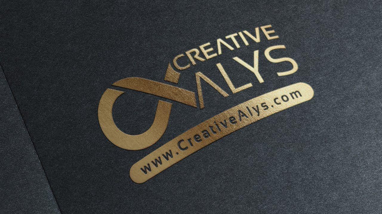 Gray and Gold Logo - Create Gold/Silver Letterpress Style Logo Using PSD Mockup - YouTube