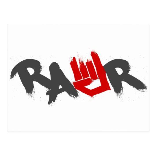 Emo Logo - Rawr Logo - Emo, goth, alternative, rock, grunge Postcard | Zazzle.com