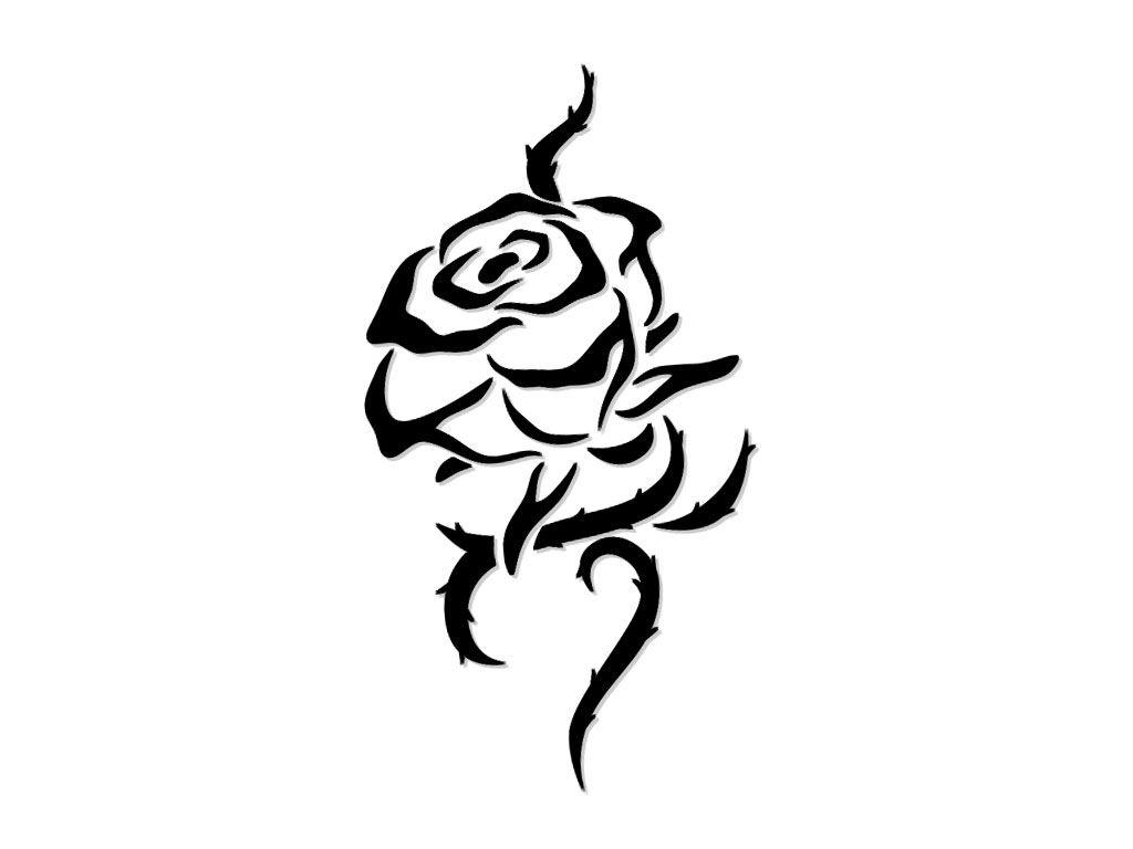 Black and White Rose Logo - Free Tattoo Black And White, Download Free Clip Art, Free Clip Art ...