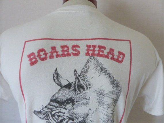 Red Boar Head Logo - Boars Head Saloon vintage 90's Julian California white | Etsy