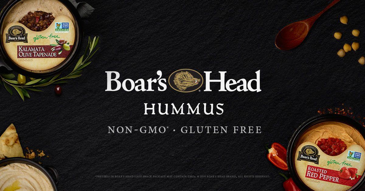 Red Boar Head Logo - Premium Non-GMO Hummus
