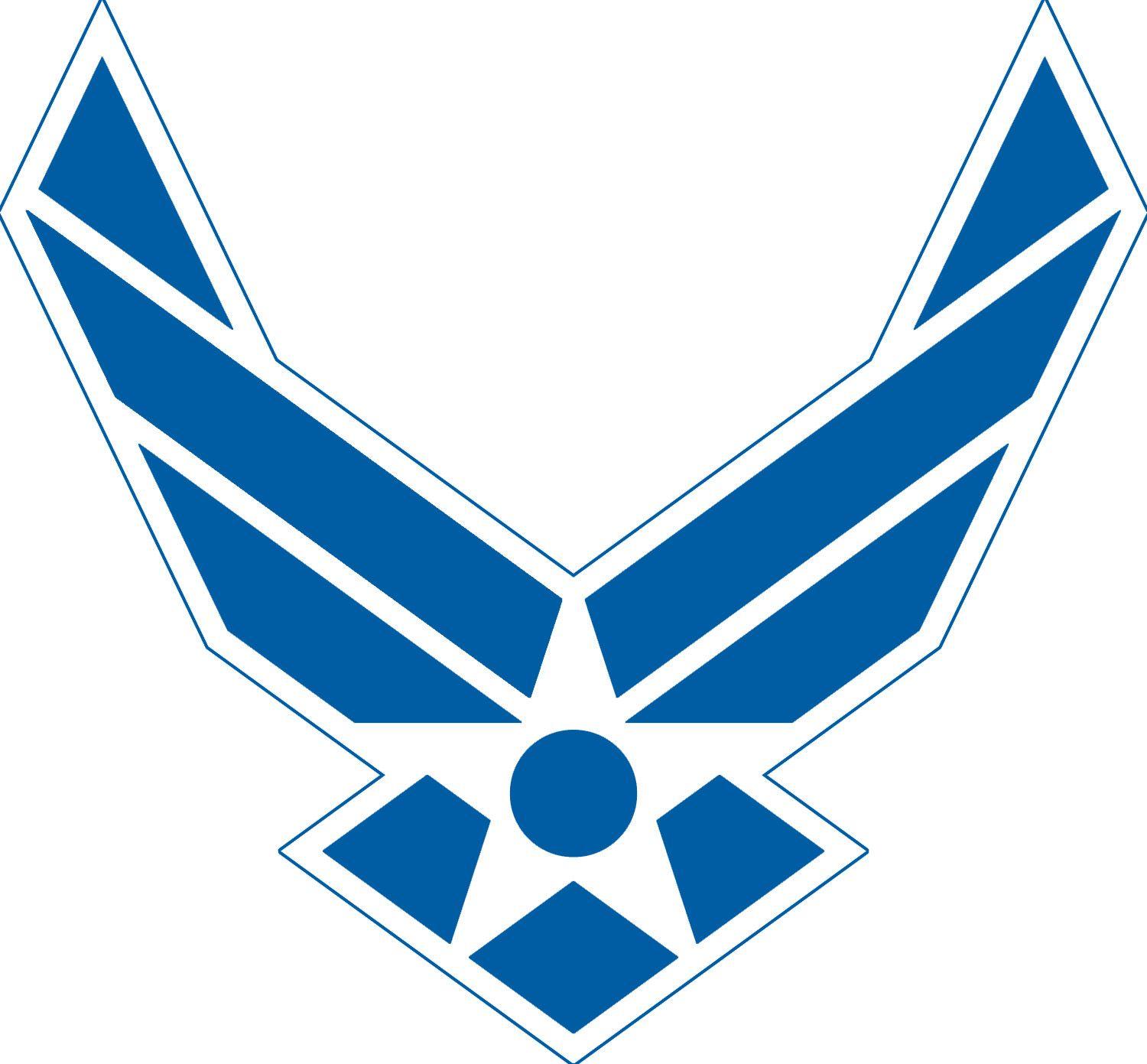 Blue Air Force Logo - Air Force Logo – Blue with white outline, no text | Media and the courts