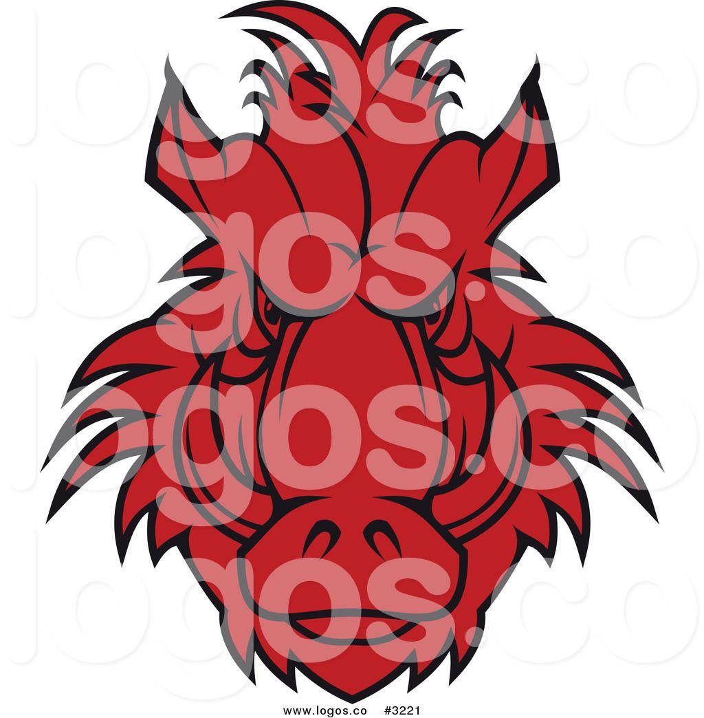 Red Boar Head Logo - Boar Clipart.com. Free for personal use Boar Clipart