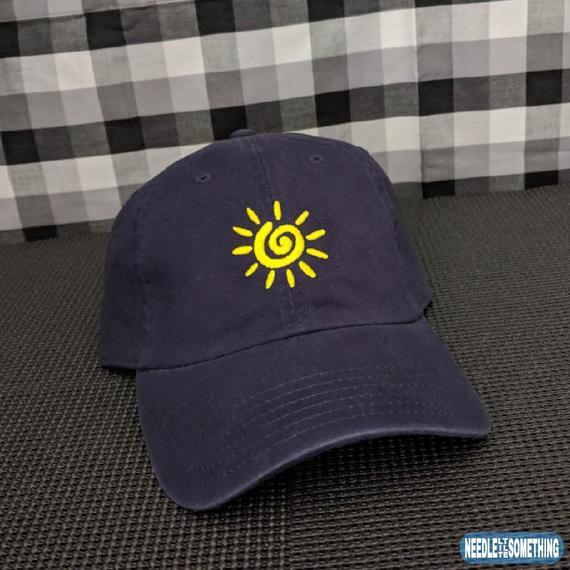Navy Blue Spiral Logo - Sun Spiral Embroidered Navy Blue Dad Hat/Cap | Etsy