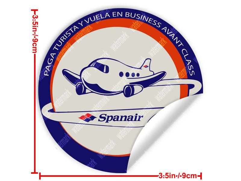 Spanair Logo - 3 X Spanair Span Air Logo Stickers Decals 2 Round 1 Rectangular | eBay