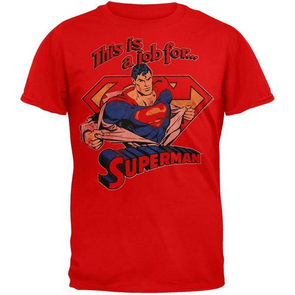 Notre Dame Superman Logo - Superman - This Is A Job T-Shirt – OldGlory.com