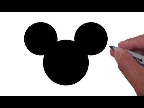 Micky Mouse Logo - How to Draw the Mickey Mouse Logo - EASY! - YouTube
