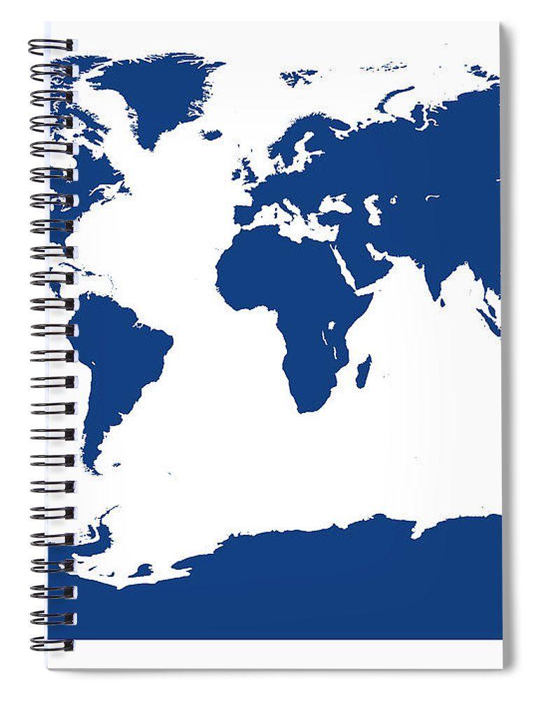Navy Blue Spiral Logo - Map In Navy Blue Spiral Notebook