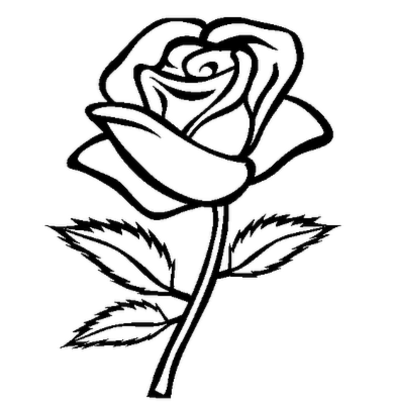 Black and White Rose Logo - Rose flower black and white clip art flower black and white