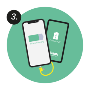Green Phone Logo - ChargedUp - London's Phone Charging Network