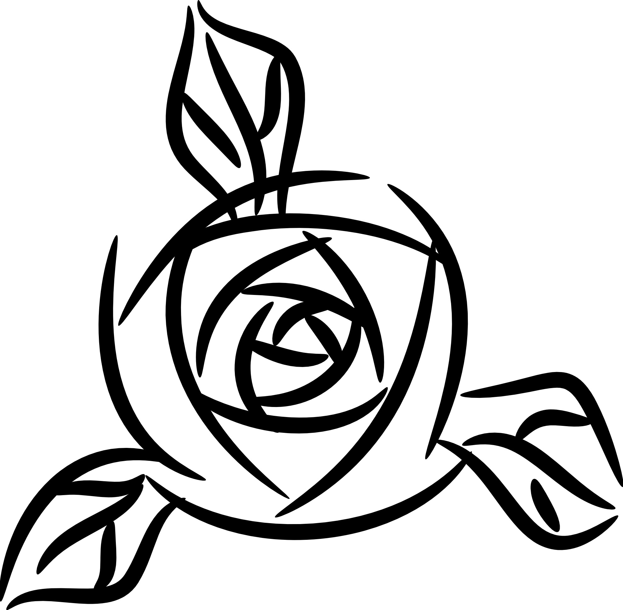 Black and White Rose Logo - Free Line Drawing Of A Rose, Download Free Clip Art, Free Clip Art