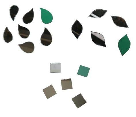 Eye Shape and a Green Square Logo - Keri Shape, Eye Shape And Square Shape Mirror Beads Combo for Art ...