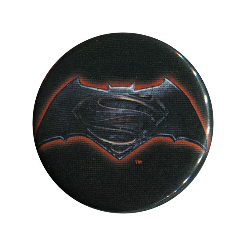 Batman vs Superman Movie Logo - Batman V Superman Movie Dawn Of Justice Logo Button | TVMovieDepot.com