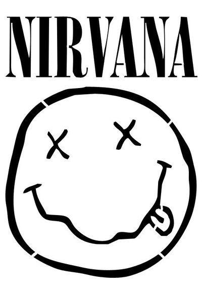Pink Nirvana Logo - Pin by Brianna Rose on Creative | Nirvana, Stencils, Music