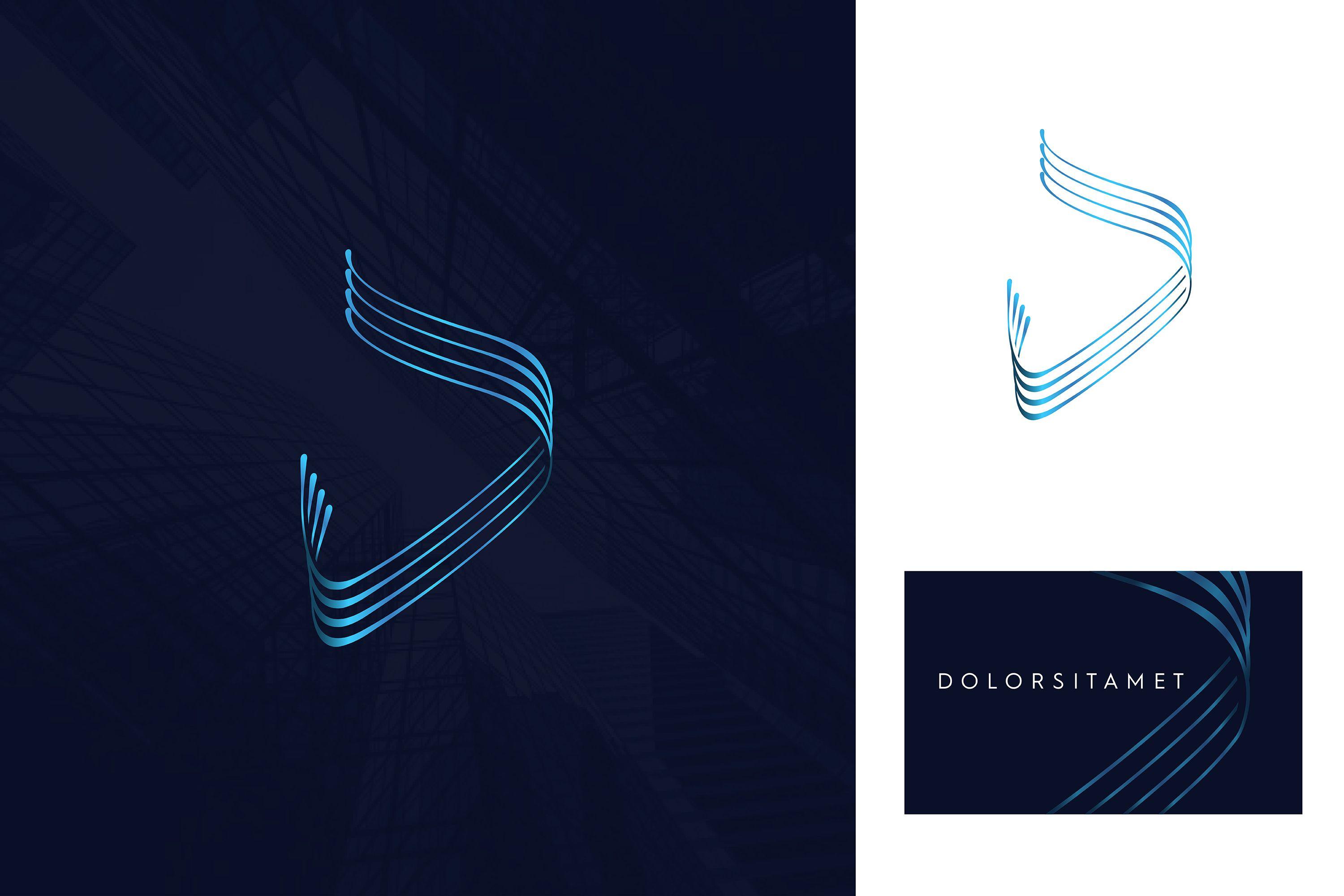 Abstract D Logo - abstract d letter logo, abstract arabic d letter logo.