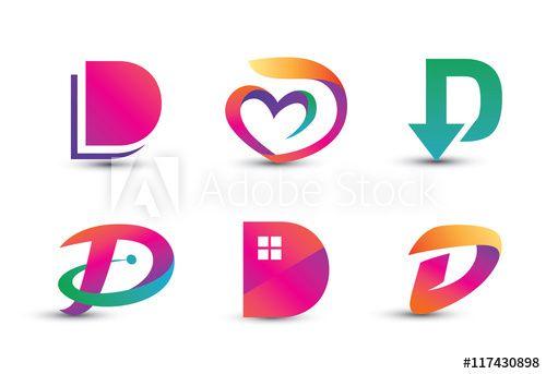 Abstract D Logo - Abstract Colorful D Logo - Set of Letter D Logo - Buy this stock ...