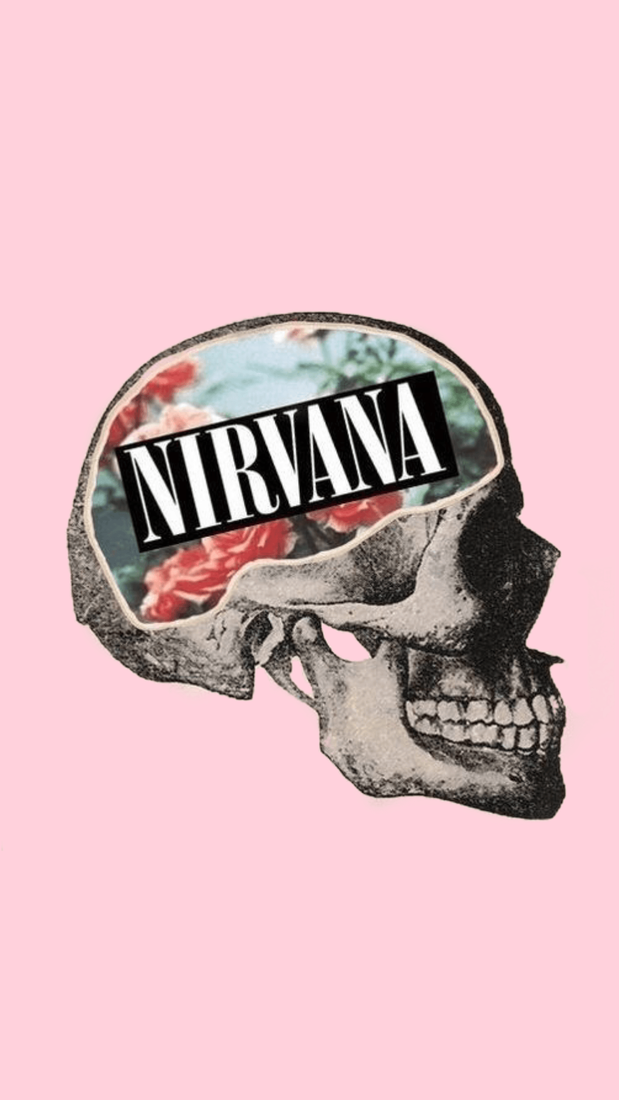 Pink Nirvana Logo - Skull Nirvana iphone wallpaper pastel pink | •• Trïppÿ •• | Iphone ...