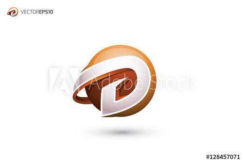 Abstract D Logo - Abstract Letter D Logo Sphere Logo this stock vector