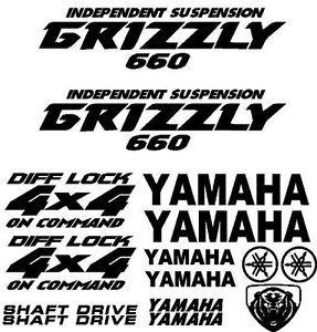 Yamaha Grizzly Logo - Sticker Decal Kit for Yamaha Grizzly 660 Fender Tank Emblem Graphic ...