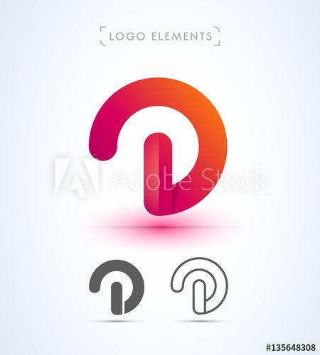 Abstract D Logo - Vector abstract letter D logo template. Origami paper style - Buy ...