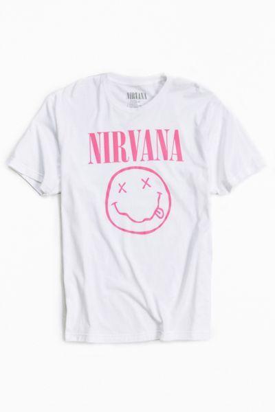 Pink Nirvana Logo - Nirvana Tee | Urban Outfitters