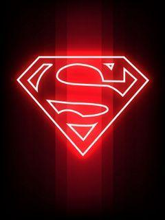 Neon Red Superman Logo - red superman. super hero's. Superman, Superman logo