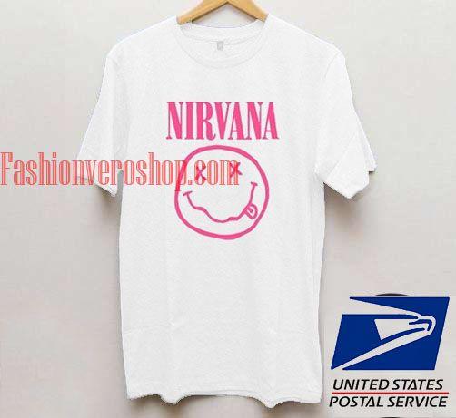 Pink Nirvana Logo - nirvana logo T shirt Unisex adult mens t shirt and women t shrt