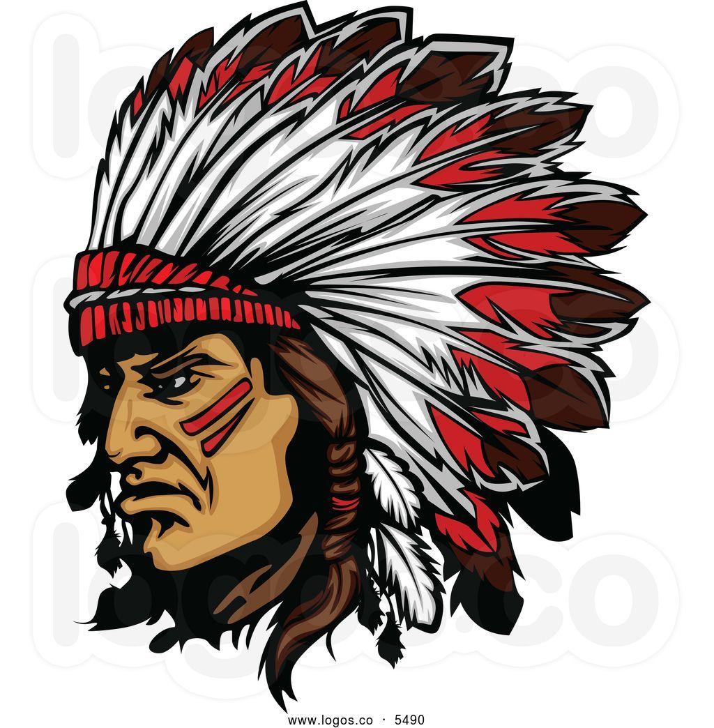 Indian Head Logo - Royalty Free Headdress Stock Logo Designs | Native Am. Items in 2019 ...