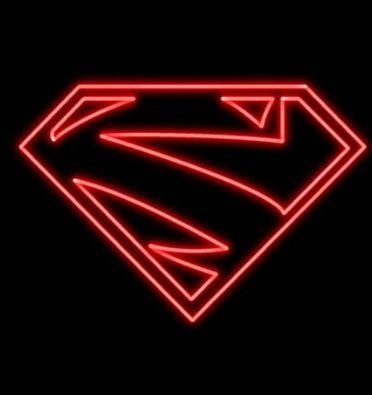 Neon Red Superman Logo - Electric Red Superman Logo | Superman Logo's | Pinterest | Superman ...