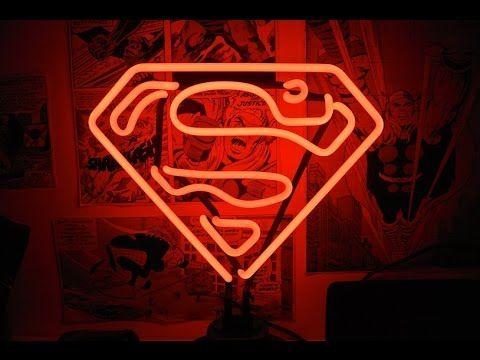 Neon Red Superman Logo - DC Comics Superman Neon Light Unboxing - YouTube
