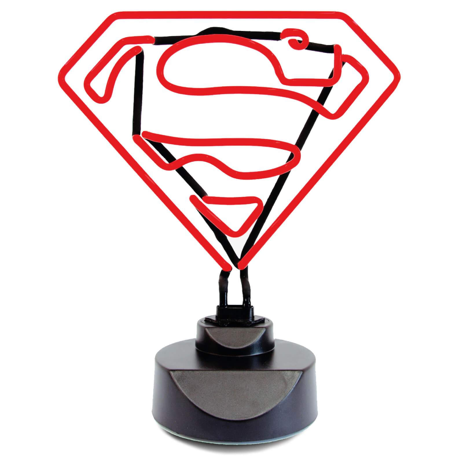 Neon Red Superman Logo - DC Comics Superman 30cm Wide Neon Light | IWOOT