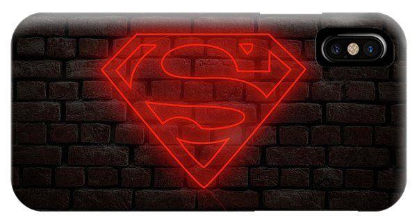 Neon Red Superman Logo - Superman Logo iPhone Cases | Fine Art America