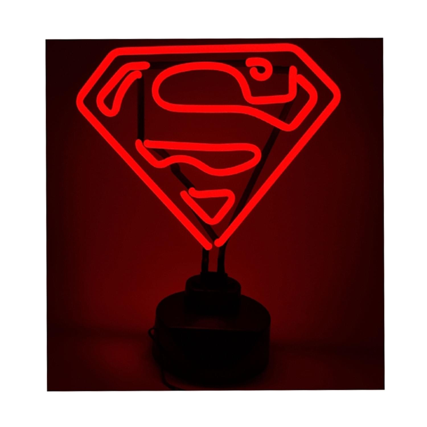 Neon Red Superman Logo - DC Comics Superman Neon Light - buy at BoysStuff.co.uk