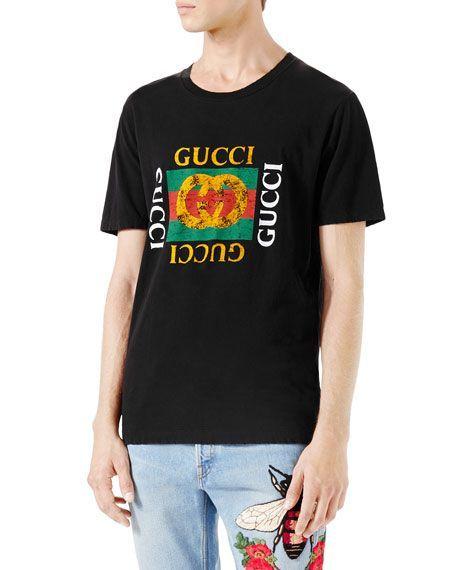 GG Clothing and Apparel Logo - GUCCI Washed T-Shirt W/Gg Print, White. #gucci #cloth # | Gucci Men ...