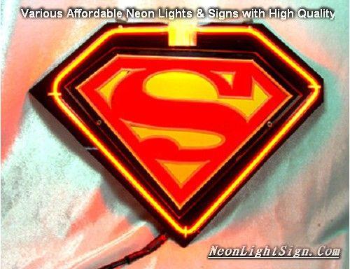 Neon Red Superman Logo - SUPERMAN LOGO 3D Beer Neon Light Sign - Business Neon Signs ...
