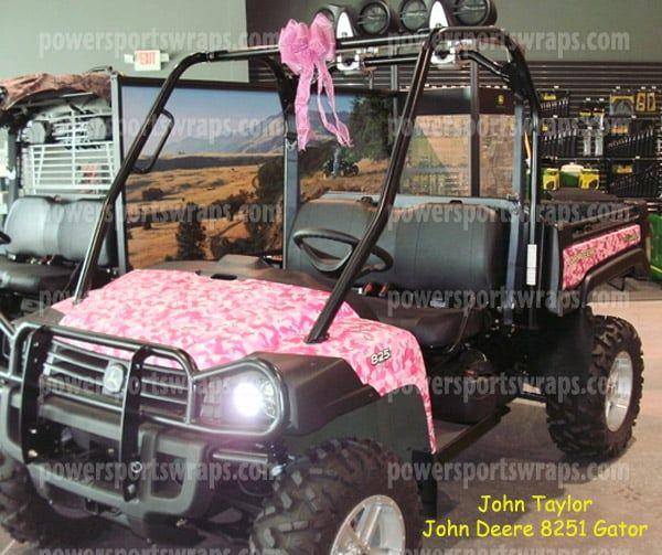 Camo Gator Logo - John Deere 825i Gator vinyl wrap, Pink micro camouflage, Pink Camo