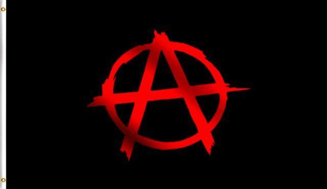 Black and Red Circle Logo - 3x5 Anarchy Flag Anarchist Symbol Red a With Circle on Black Punk ...